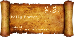 Holly Eszter névjegykártya